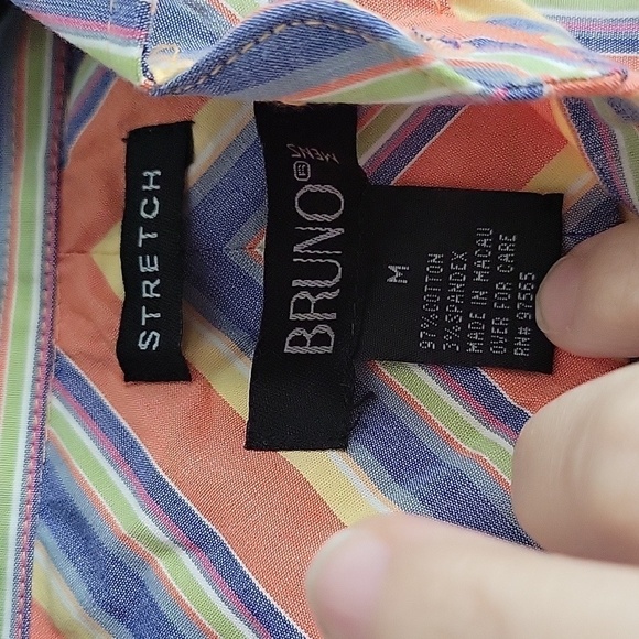 Bruno Men's Button Up Long Sleeve Shirt - Picture 5 of 10